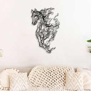 Wallity Metalna zidna dekoracija Metal Horse Line Art - APT724