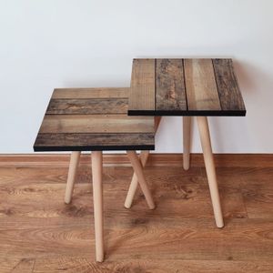 Nesting stolovi 2Shp355 - (2 komada) - boje: smeđa