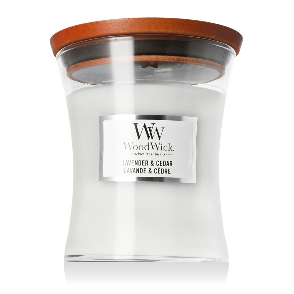 WoodWick Medium Hourglass Candles Scented Candle Lavender &amp; Cedar 275 g slika 1