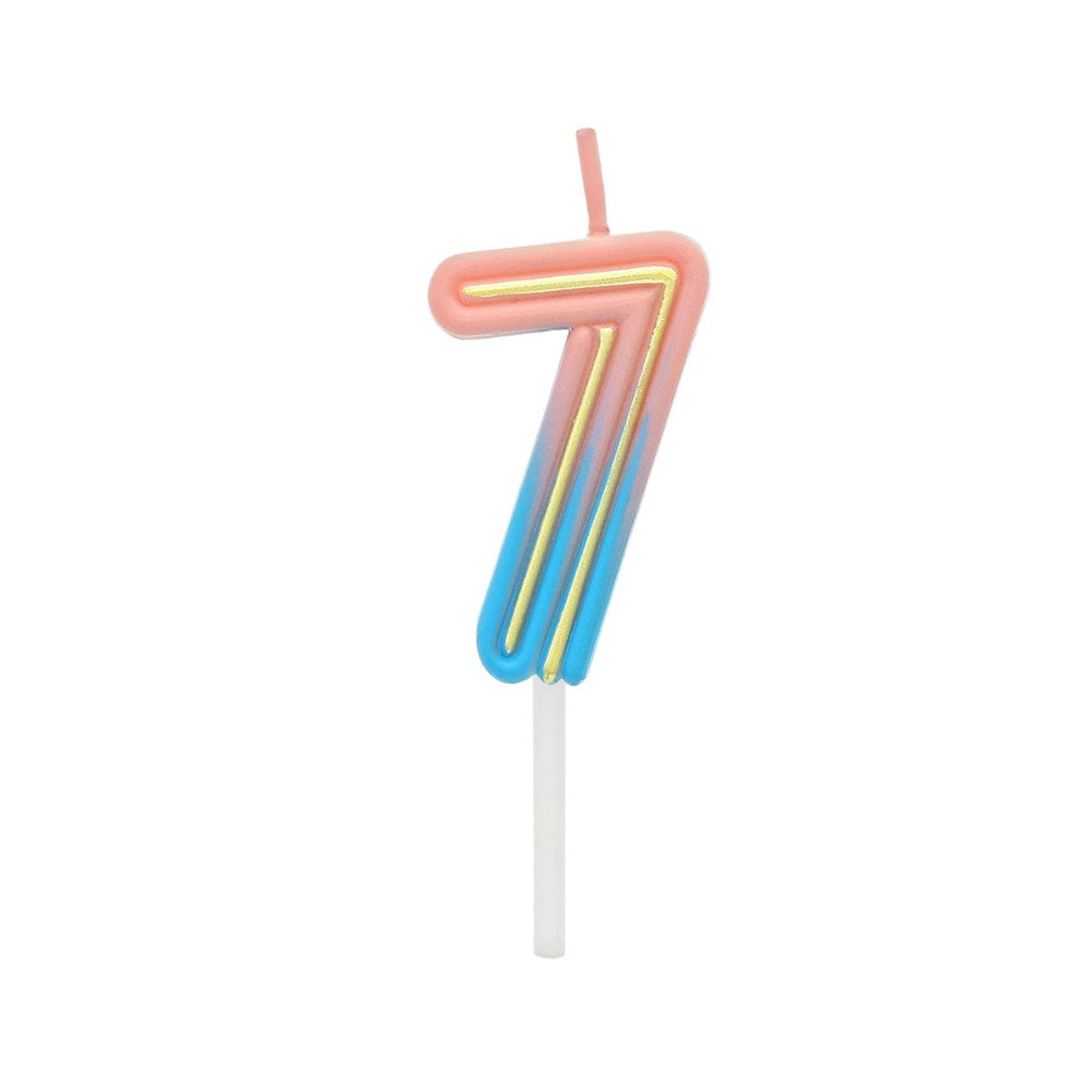 7C-SCN7 Svjećica za tortu 7 Neon 4,5cm slika 1