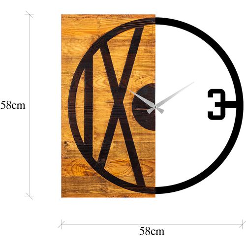 Wallity Ukrasni drveni zidni sat, Wooden Clock 24 slika 7