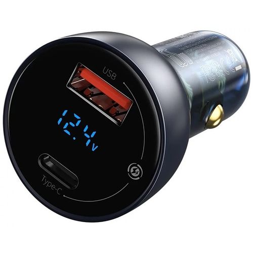 Auto punjač Baseus Particular Digital Display QC+PPS Dual Quick Charger Car Charger 65W (Dark Gray) slika 1