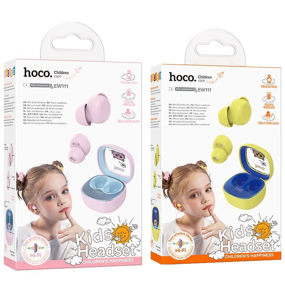 Dječje slušalice bežične Hoco EW111 žute boje slika 5