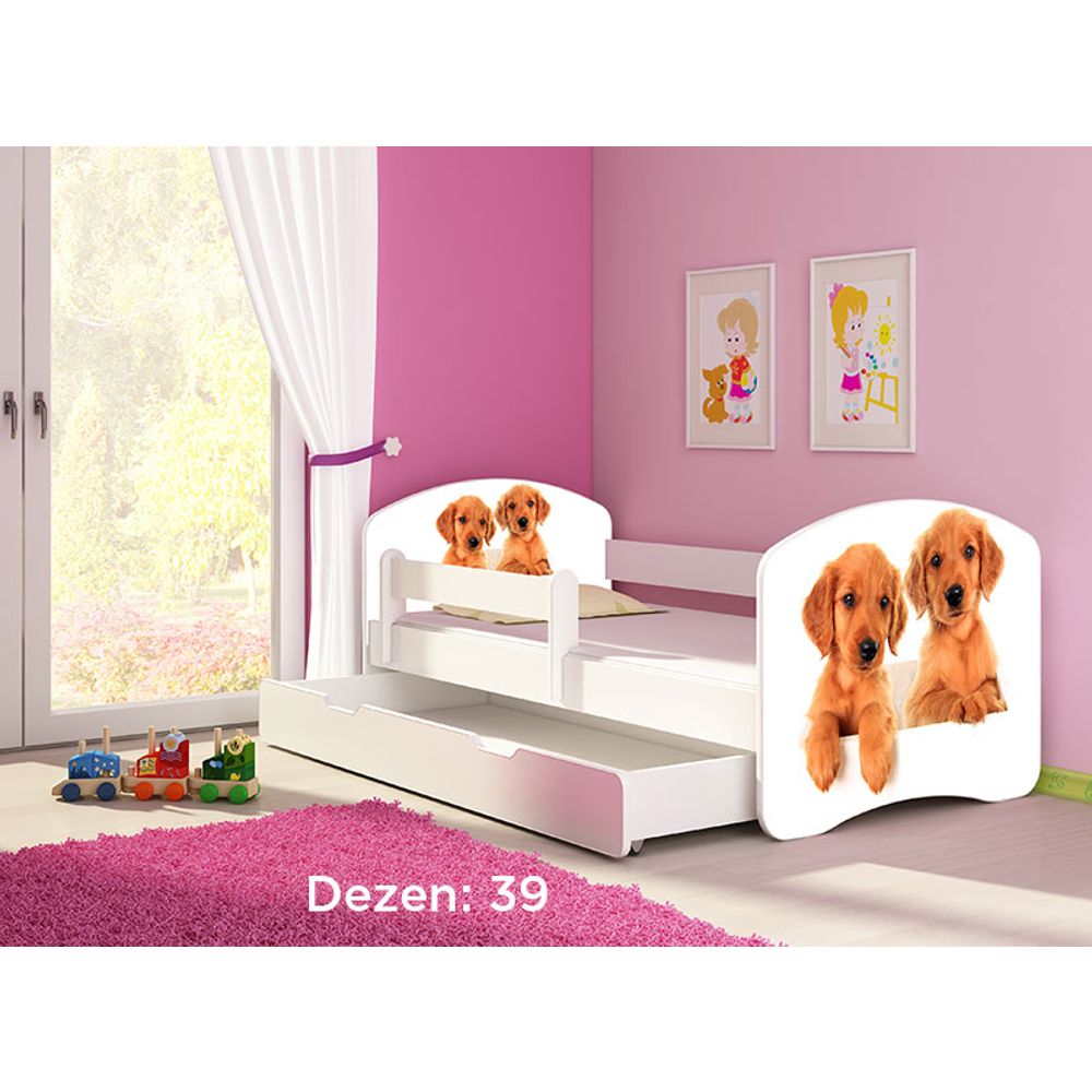 ACMA Dječiji krevet Acma II sa ladicom White - 180x80cm - Dezen 39 slika 2