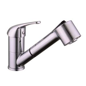 Inter Ceramic slavina za sudoper s tušem na izvlačenje mesing krom