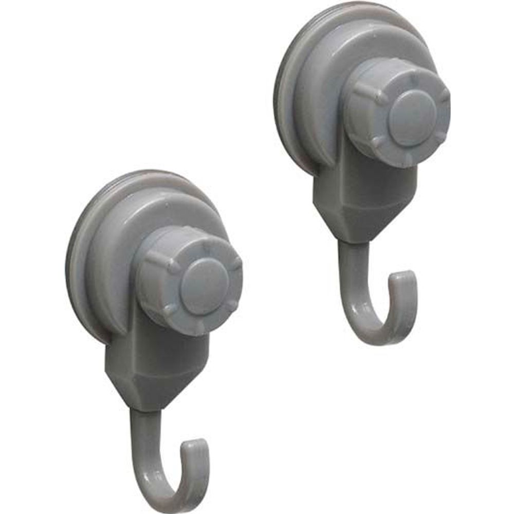 TENDANCE Vakum zidna vješalica 2/1 4,5x3,5x8,7cm Siva slika 1
