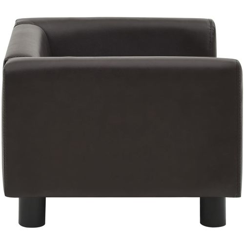 Sofa za pse smeđa 60 x 43 x 30 cm od pliša i umjetne kože slika 45