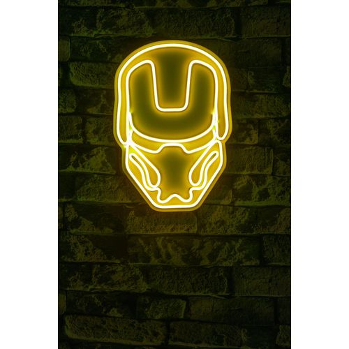 Wallity Ukrasna plastična LED rasvjeta, Iron Man - Yellow slika 2