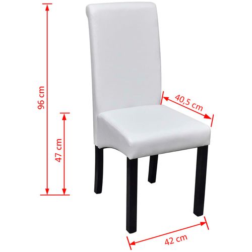 Blagovaonske stolice od umjetne kože 6 kom bijele slika 32