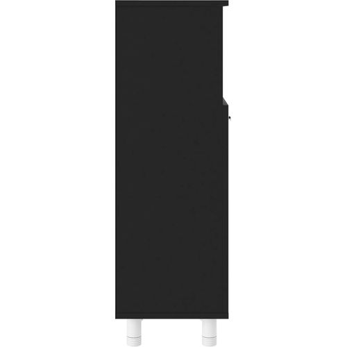 Kupaonski ormarić crni 30 x 30 x 95 cm od iverice slika 19