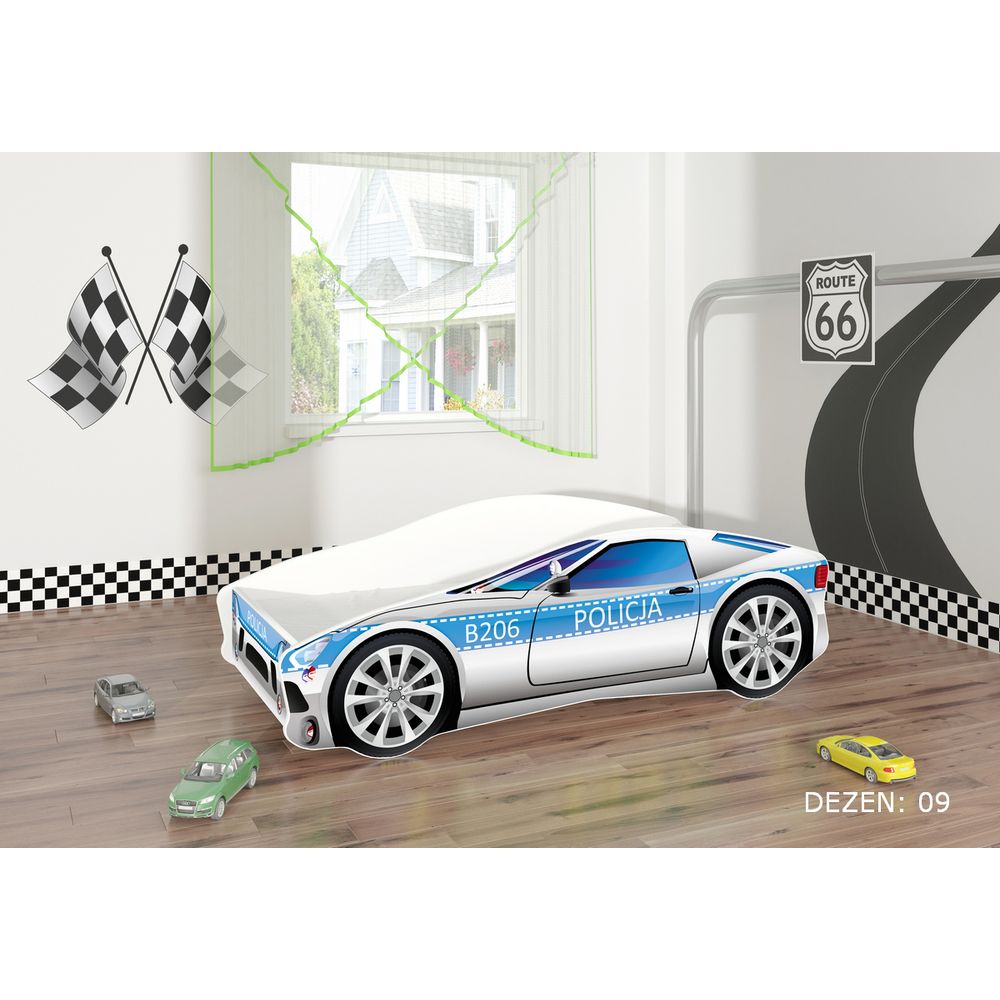 ACMA Dječiji krevet Car - 140x70cm - Dezen 09 slika 2