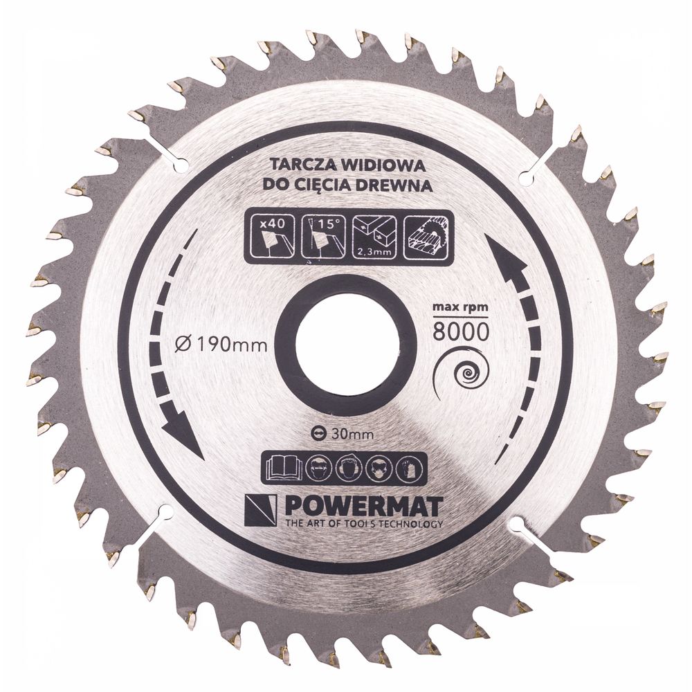 Karbidna pilna ploča za drvo 190x30 40z TDD-190x30x40Z slika 5