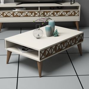 Line - Cream Cream Coffee Table