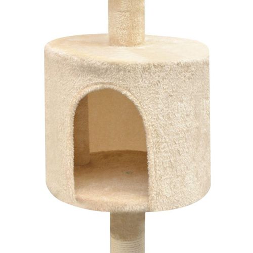 Penjalica Grebalica za Mačke sa Stupovima od Sisala 125 cm Bež slika 2