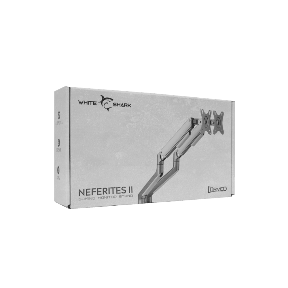 WHITE SHARK Desktop stalak GMS-3208 Neferites II / 2 Monitora slika 4