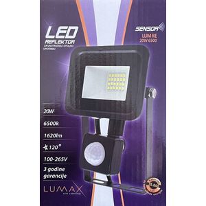 Led reflektor lumre-20w 6500k 1620lm sensor