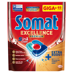 Somat Excellence Premium 5in1 tablete za strojno pranje posuđa 65kom