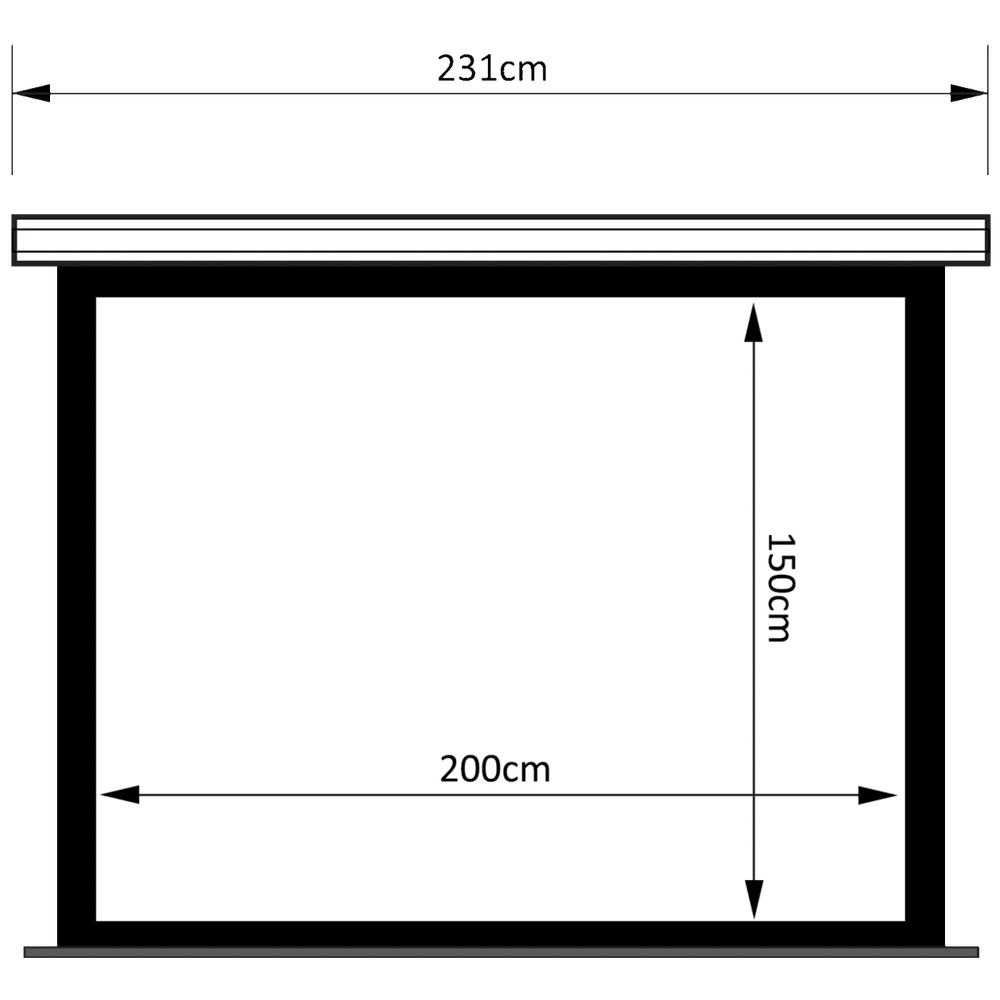 Maclean Platno za projektor sa motorom i zatezanjem, 200 x 150 cm - MC-992 slika 3
