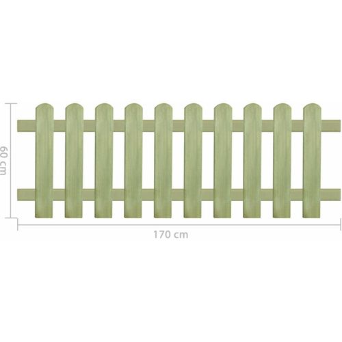 Ograda od kolaca od impregnirane borovine 170 x 60 cm 6/9 cm slika 9