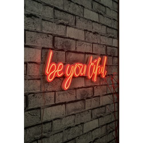 Wallity Ukrasna plastična LED rasvjeta, Be you tiful - Red slika 1