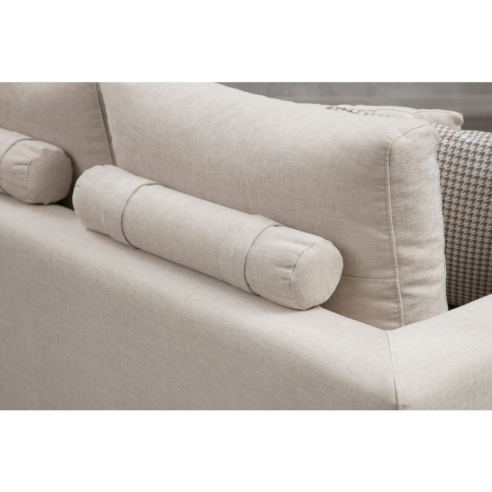 Sofa sa Bočnim Stolom - Bež, 4-Sjedala slika 4