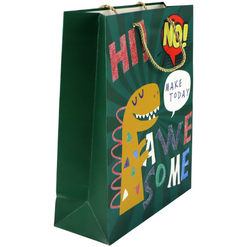 Poklon vrećica dinosaur zelena slika 3