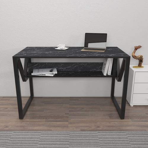 Lona - Marble, Black Black Study Desk slika 2