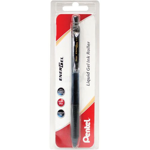 Gel pen 0,7 PENTEL EnerGel BL-107-A crni blister slika 1