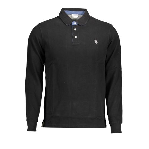 US POLO MEN'S LONG SLEEVED POLO BLACK slika 1