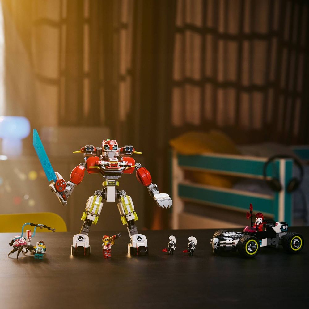 LEGO 71497 Cooperov robotski tigar i Zeroov sportski auto slika 10