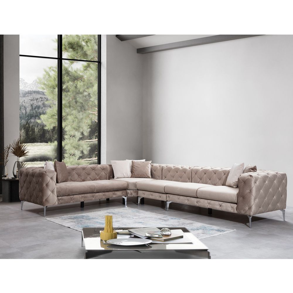 Como Ugaona Sofa Lijeva - Bež slika 2