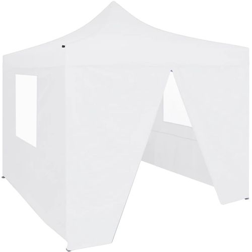 Profesionalni sklopivi šator za zabave 3 x 3 m čelični bijeli slika 1