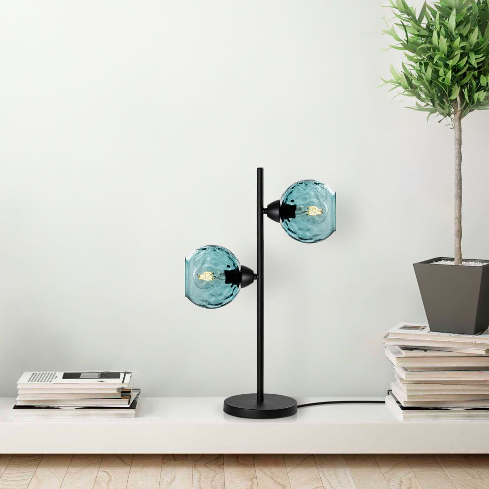 Benek Plava-Crna Stolna Lampa slika 3