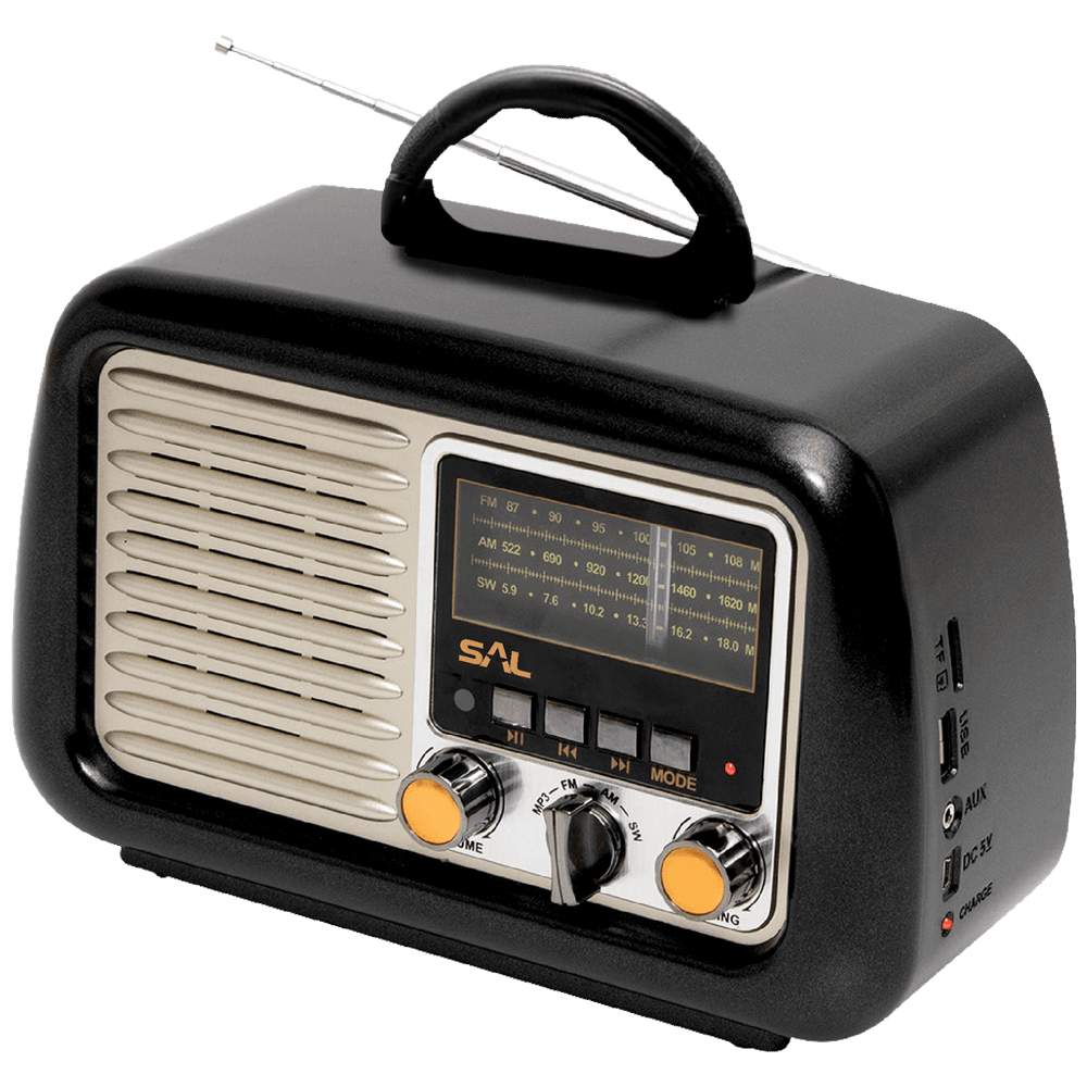 SAL Retro radio + BT bežični zvučnik, 4in1, FM, MP3, AUX - RRT 2B slika 1
