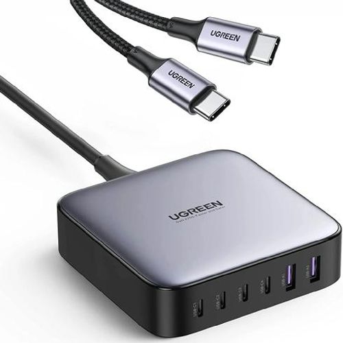 Ugreen 2x USB-A i 4x USB-C 200W GaN II brzi punjač - kutija slika 1