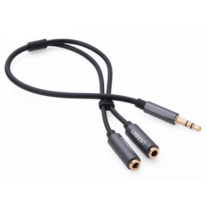 Ugreen adapter 3.5mm (M) na 2x 3.5mm (Ž) Audio Splitter - crni