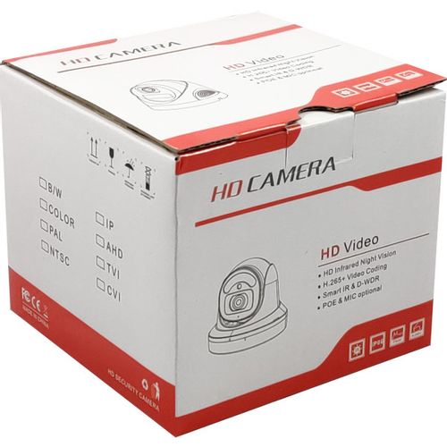 CAM-IP5MP-DHM20W GMB kamera 5 mpix APP P6SLite, 2.8mm 25m Full Color Dome, Audio MIC, POE slika 9