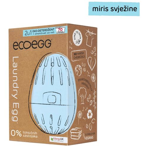 EcoEgg 2U1 Eko deterdžent i omekšivač za veš, 70 pranja - Miris svježine slika 4