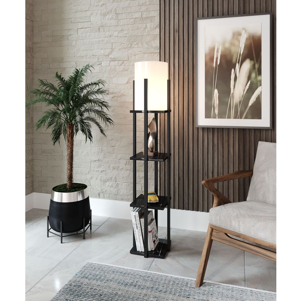 Nora - stajaća lampa u crnoj boji slika 1