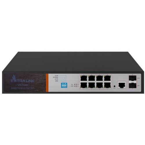 Extralink VICTOR | PoE Switch | 8x Gigabit PoE slika 1