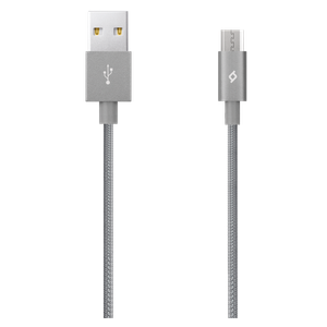 Ttec Kabel - Micro USB to USB (1,20m) - Grey - Alumi Cable