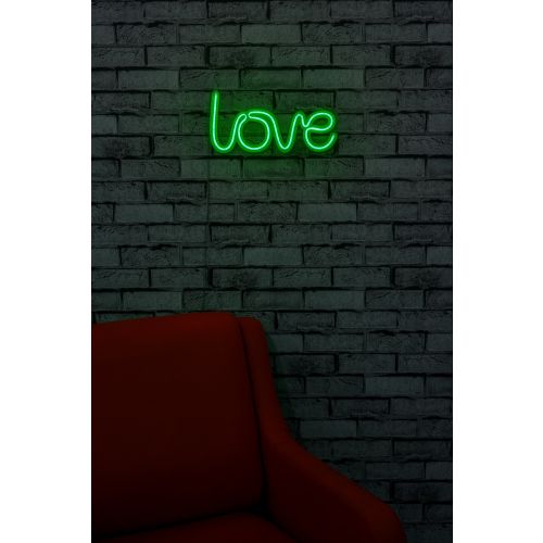 Wallity Ukrasna plastična LED rasvjeta, Love - Green slika 12