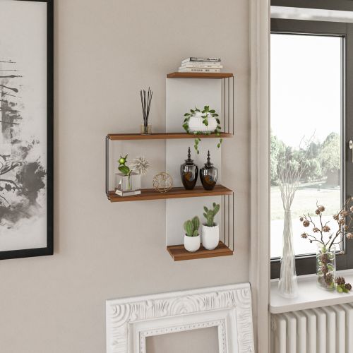 Cambel - Walnut Walnut Wall Shelf slika 1