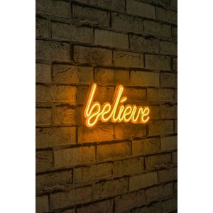 Wallity Ukrasna plastična LED rasvjeta, Believe - Yellow