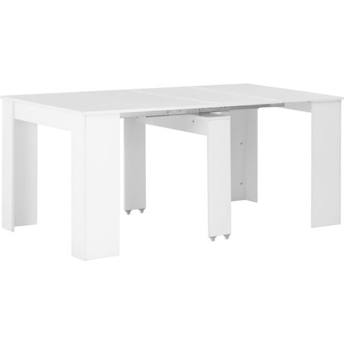 Produživi blagovaonski stol visoki sjaj bijeli 175 x 90 x 75 cm slika 16