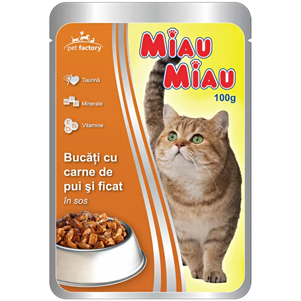 Miau Miau hrana za mačke u umaku Piletina 100g slika 1
