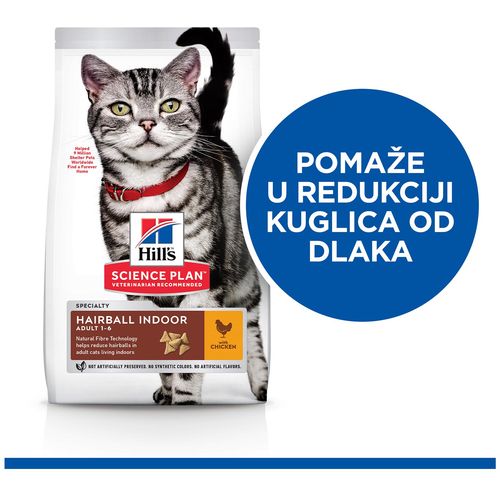 Hill's™ Science Plan Mačka Hairball Indoor Adult s Piletinom, 300g slika 2