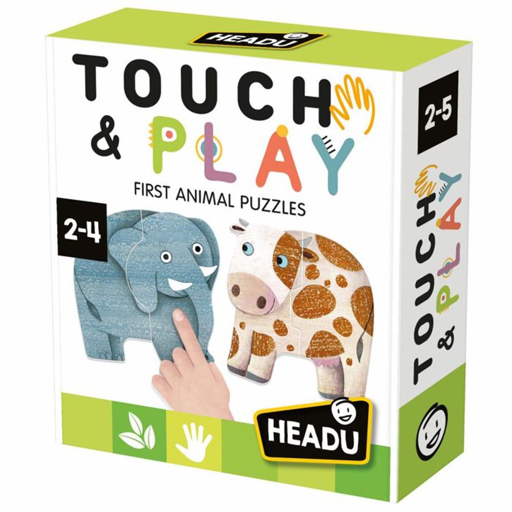 HEADU Edukativne puzzle Touch & Play First Animal Puzzles slika 1