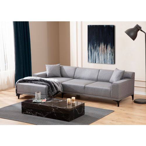 Atelier Del Sofa Kutna garnitura, Svijetlo siva, Petra L Corner - Light Grey slika 2