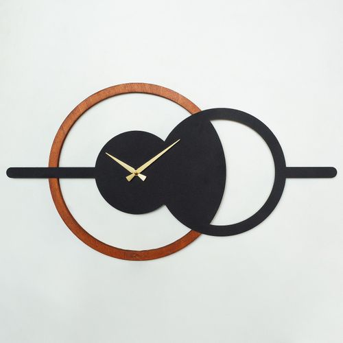 Wallity Ukrasni metalni zidni sat Geometric Wooden Metal Wall Clock - APS116 slika 2